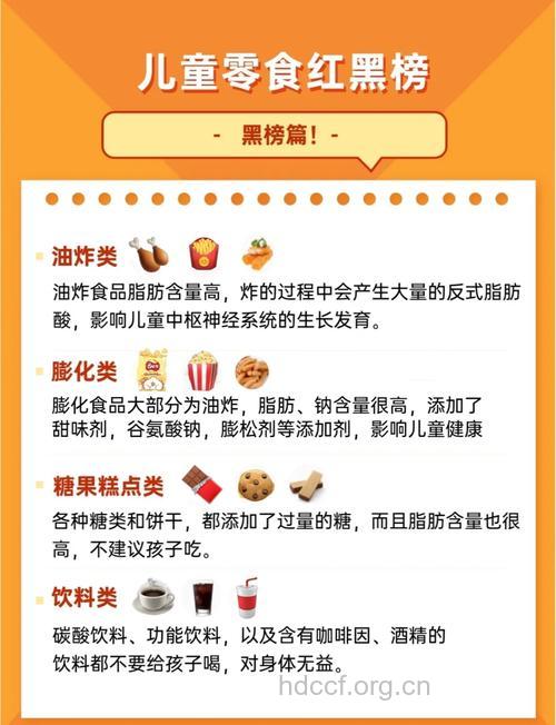 儿童零食三大级别和8项注意