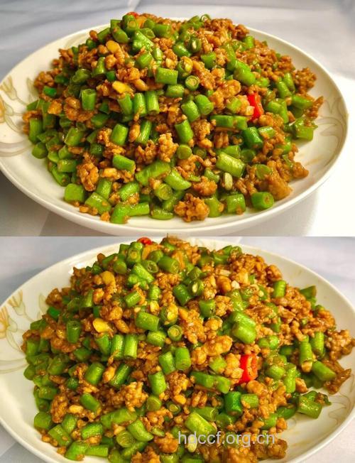 孕早期食谱 豆角炒肉末
