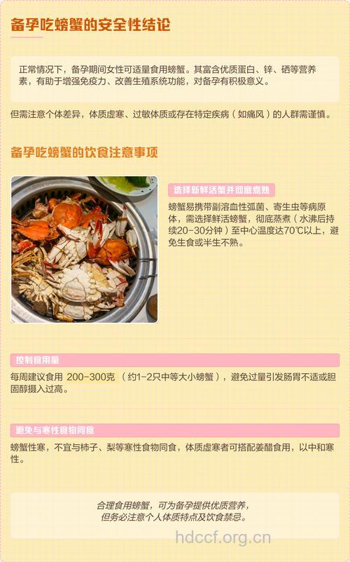 备孕期可以吃螃蟹吗 备孕期饮食注意事项