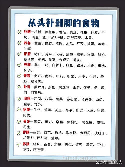 从头补到脚的十四种食物