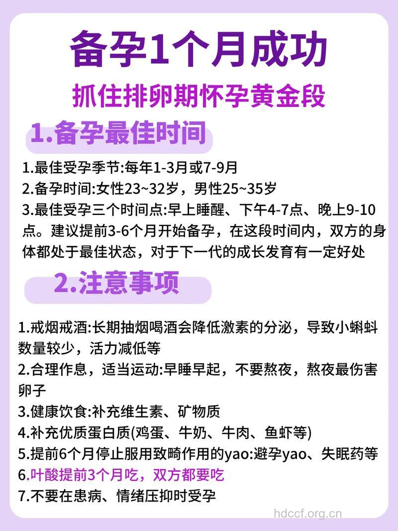 备孕1个月注意事项