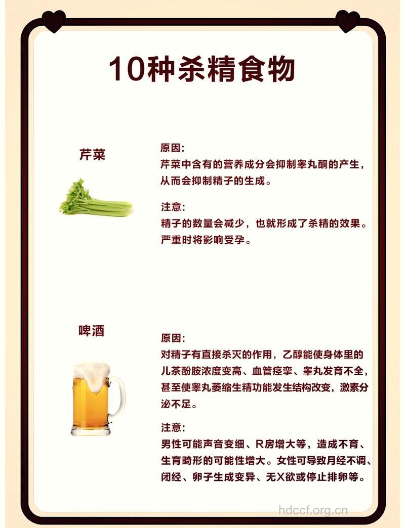 杀精食物