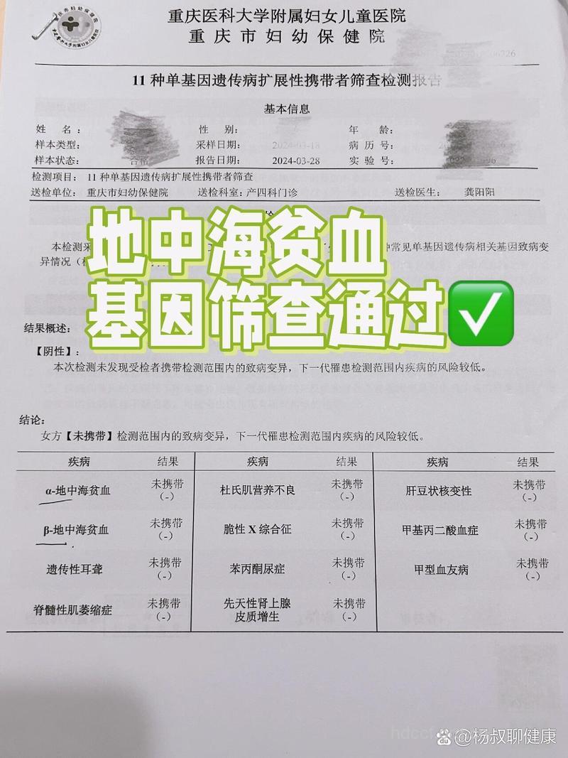 女性地中海贫血筛查