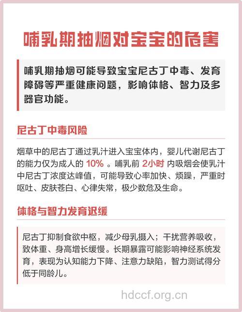 哺乳期吸烟对孩子造成的危害