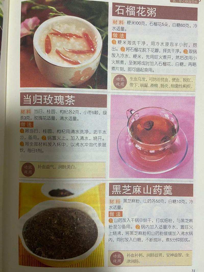 产后贫血的药膳食疗方