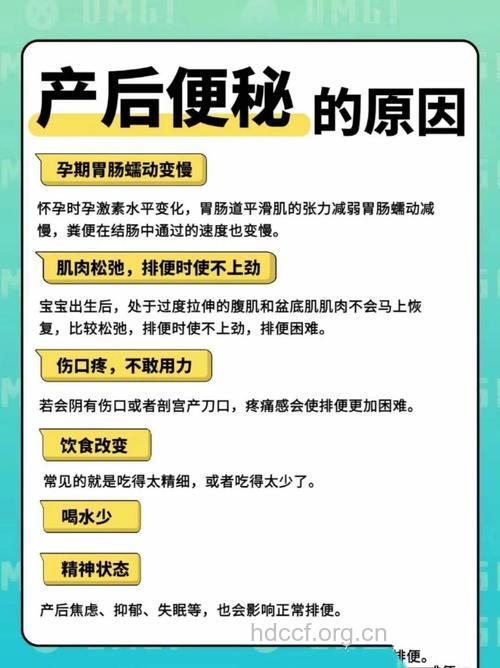 孕妇产后便秘的原因