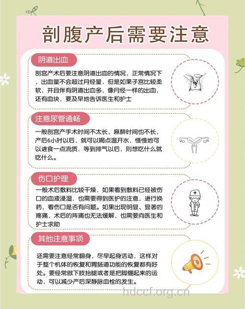 剖腹产后护理