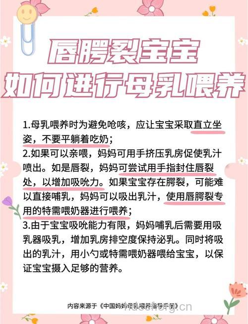 兔唇宝宝的喂养方法