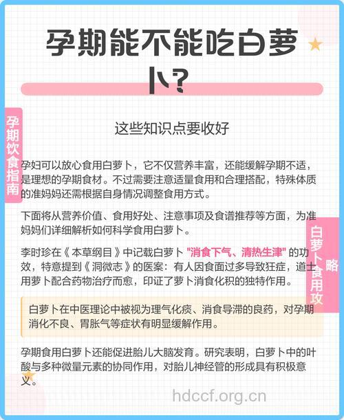 孕妇能不能吃白萝卜