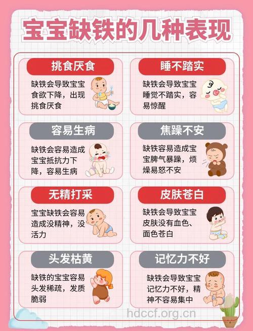 宝宝缺铁性贫血有什么症状