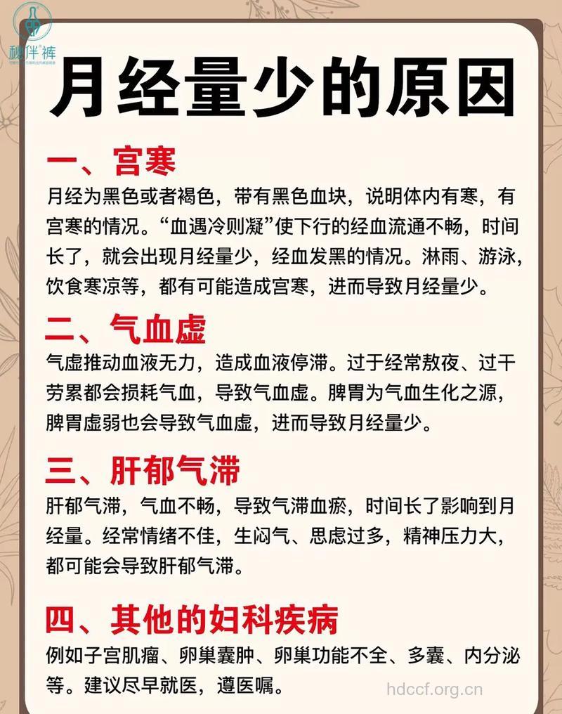 女人月经量少是什么原因 如何调理