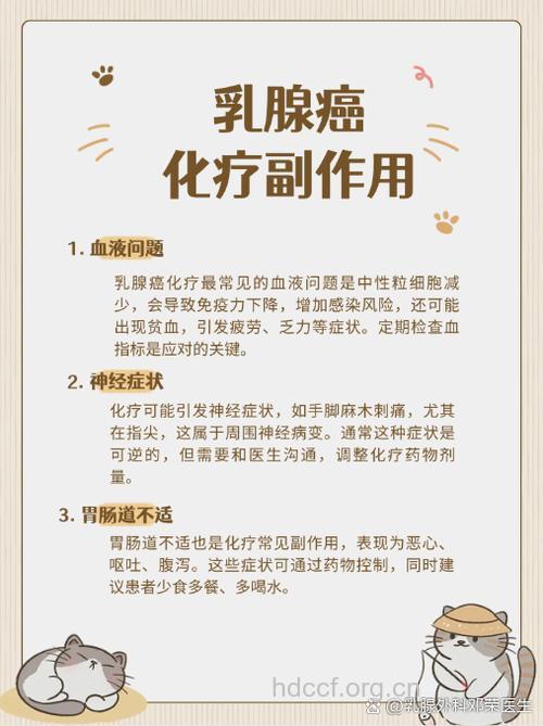 乳腺癌化疗有哪些副作用