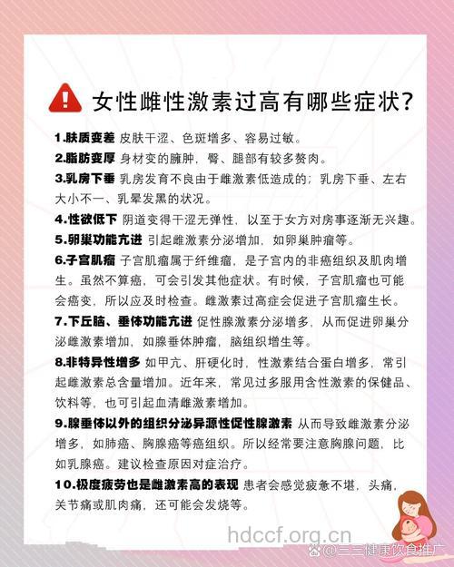 女性雌性激素过高的十大症状表现