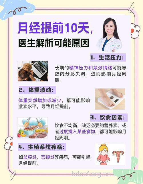 月经提前十天是什么原因 月经提前怎么办