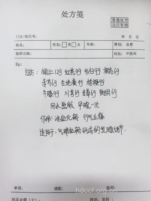 乳腺囊肿中药处方 改善女性激素水平