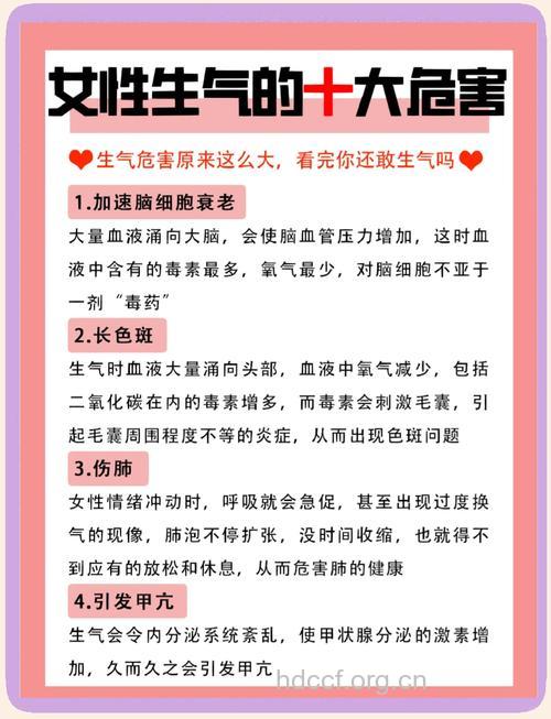 生气给女人身体带来的六大危害