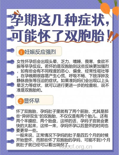 怀了双胞胎有什么症状