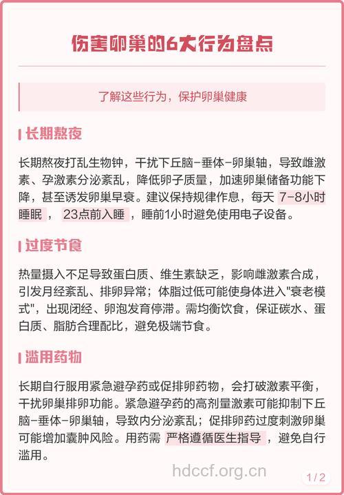 容易伤害到卵巢的行为