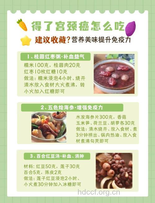 宫颈癌手术后吃什么