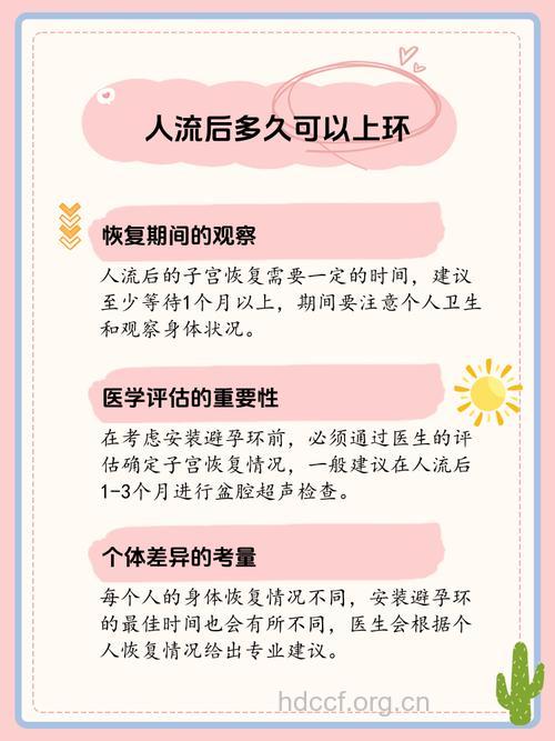 人工流产后多久上环好