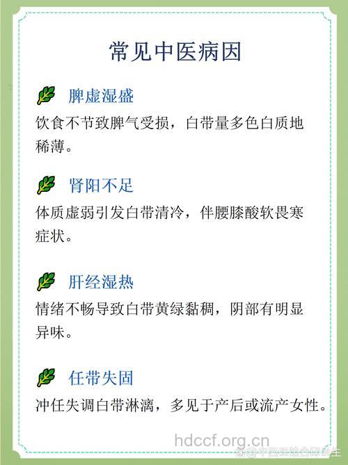 中医关于白带异常
