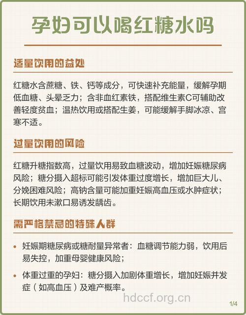 孕妇能喝红糖水吗