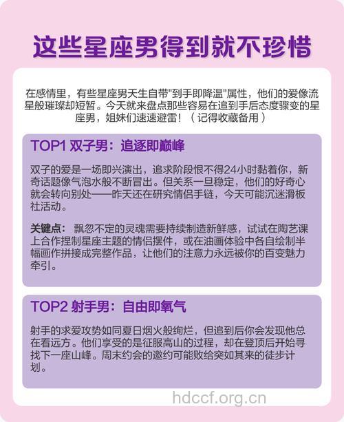 得到后就不珍惜的星座男