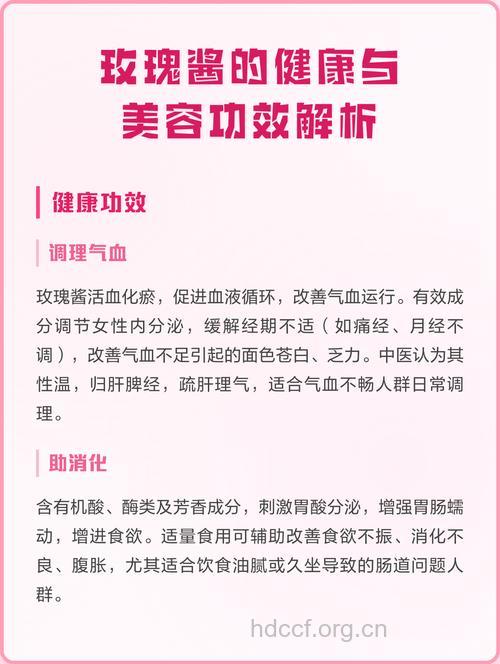 玫瑰酱的美容功效