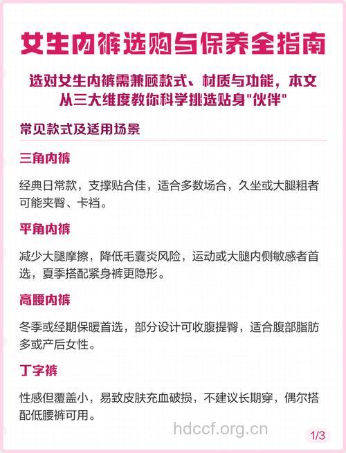女人内裤的挑选与保养之道