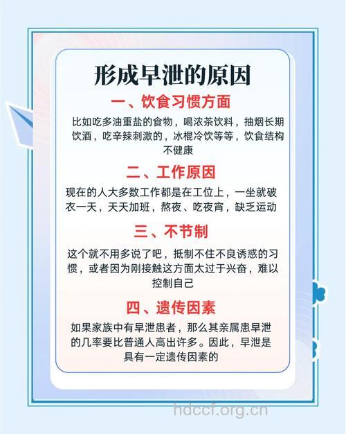 早泄自测有妙招 日常调理别掉