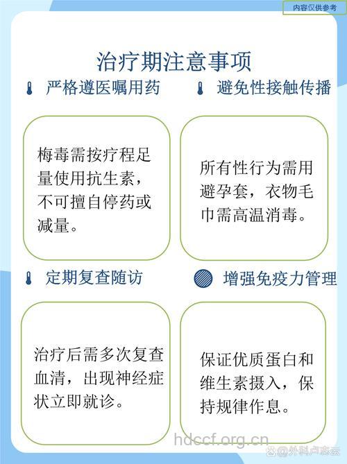 梅毒治疗期间的注意事项