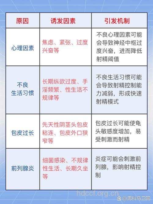 什么原因导致射精过快 这3个占大部分