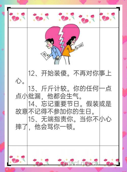 20个表现助你识破变心男人