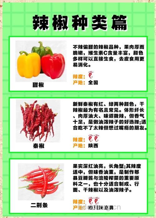 5种辣椒的不同功效与作用