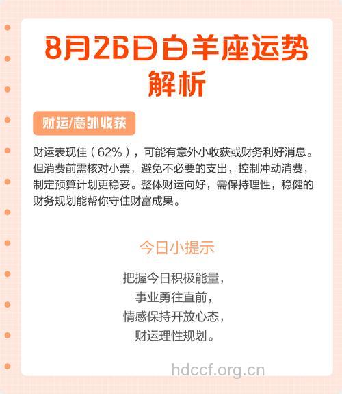 白羊座2013年8月26日运程