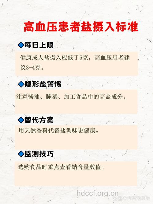 高血压患者每天吃多少盐合适