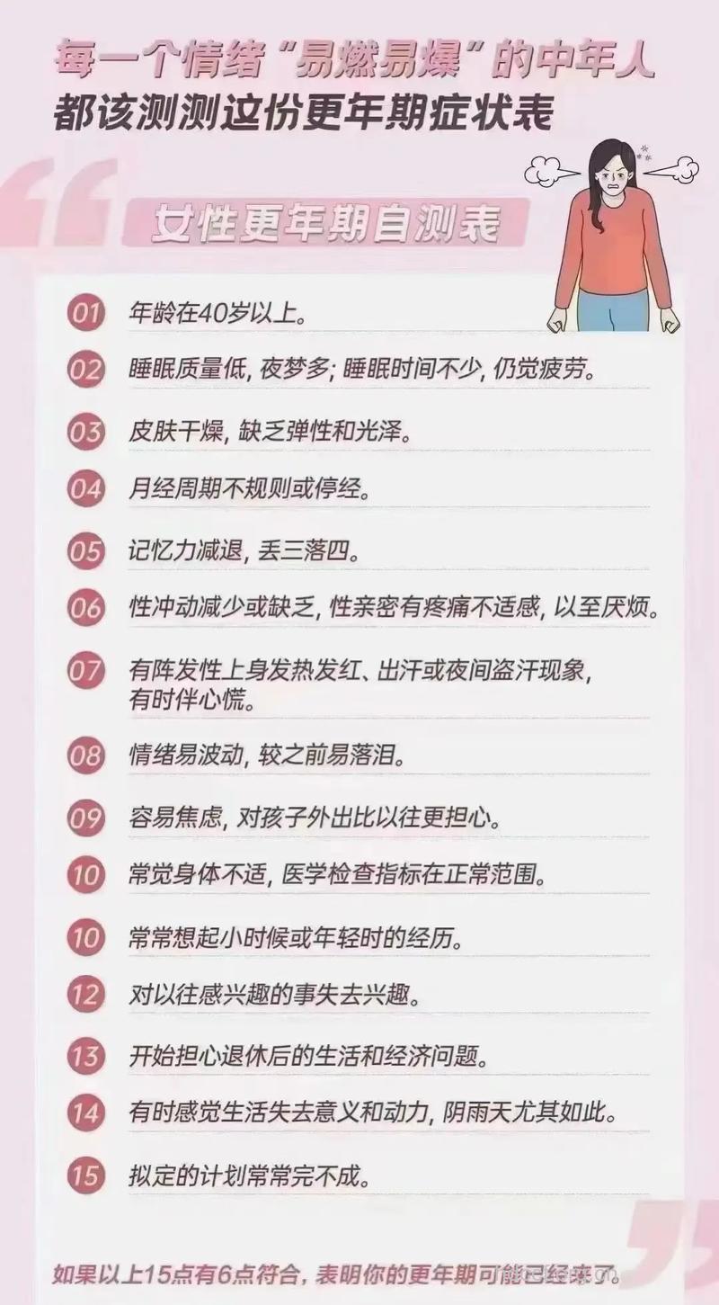 测试你是否已进入更年期