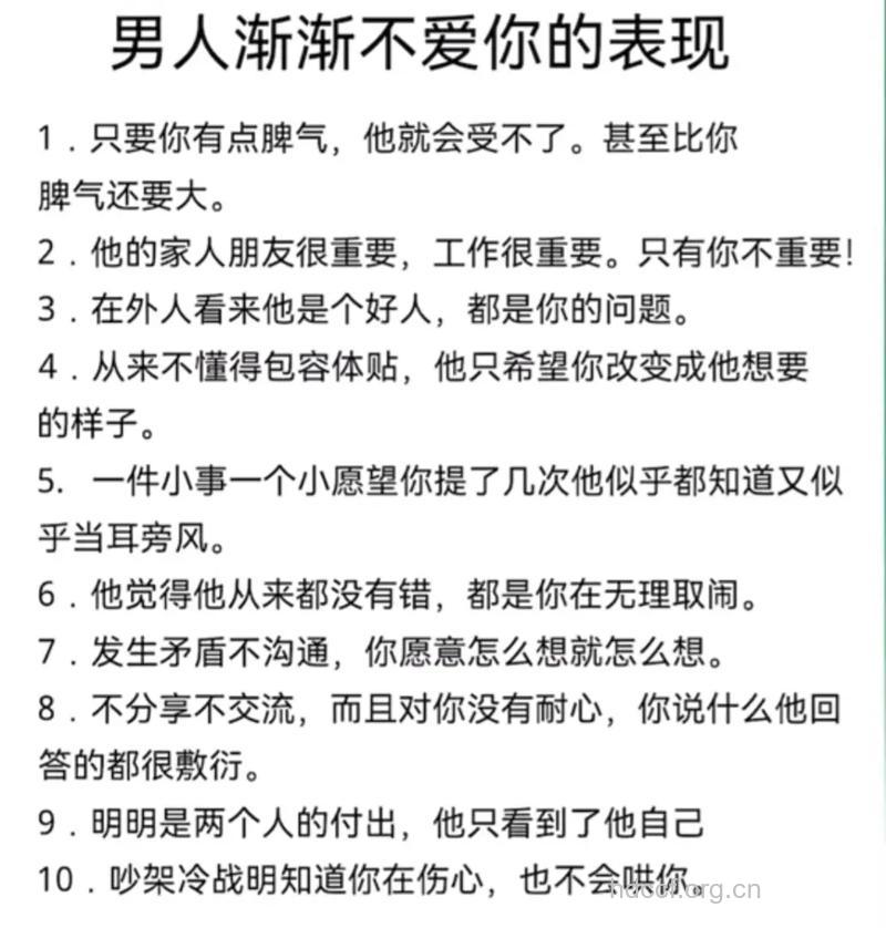揭秘男人不爱女人的表现有哪些