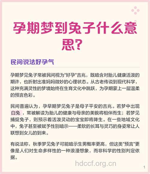 孕妇梦见兔子是什么意思