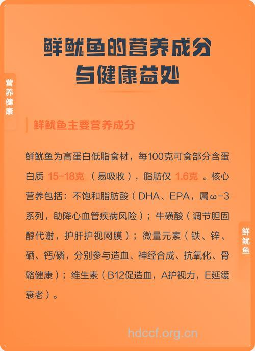 鲜鱿鱼的营养功效和食用禁忌