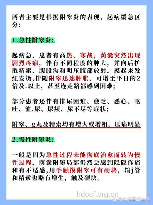 急性与慢性附睾炎有什么区别