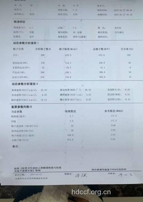 精液检查报告名词详解