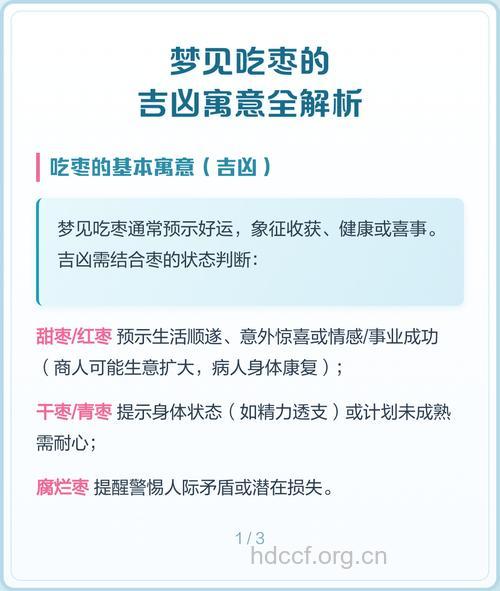 梦见吃红枣预示着什么
