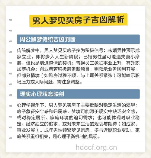 周公解梦之梦见买房子预示着什么