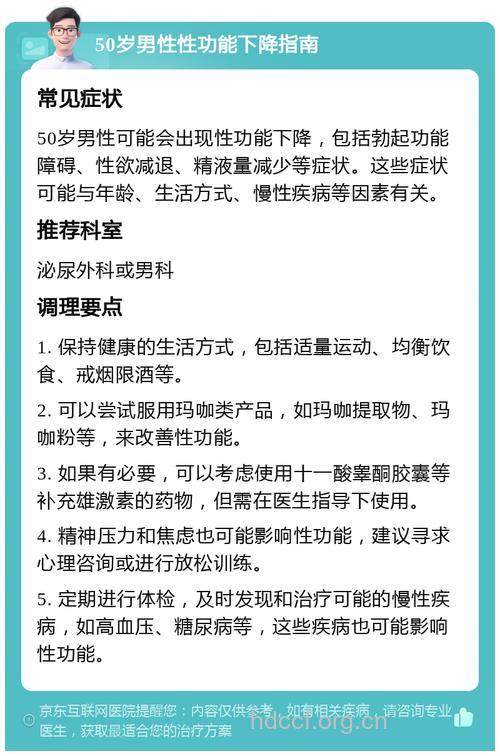 50岁后男性身体状况明显下降原因