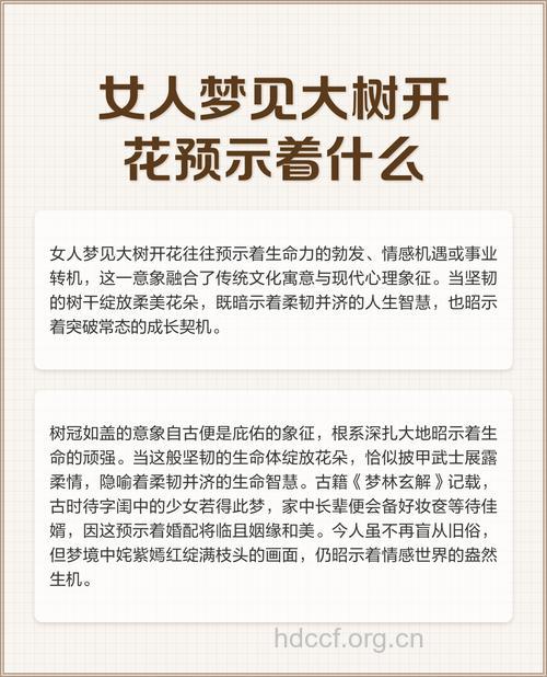 梦见树木预示着什么