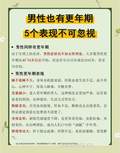 男人更年期是多少岁 早期征兆有哪些