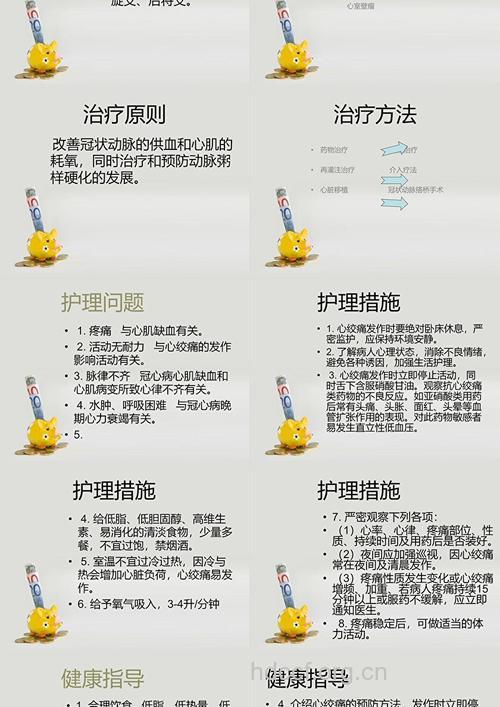 冠心病的治疗和护理