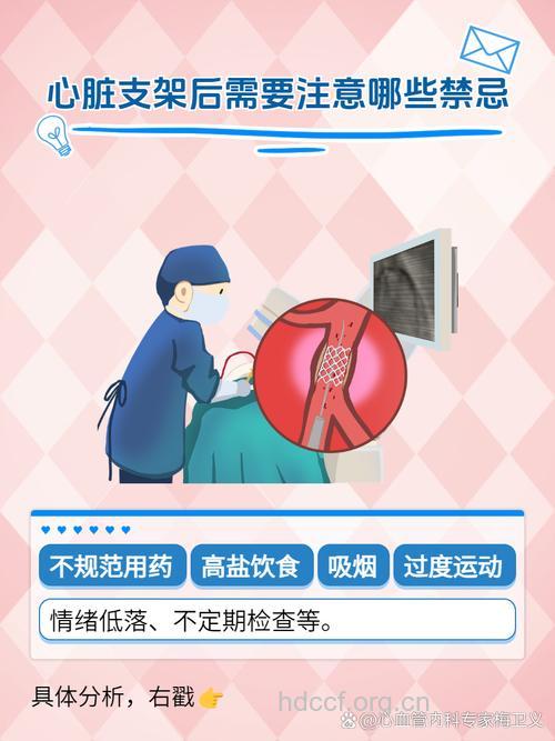 冠心病植入支架后注意哪些