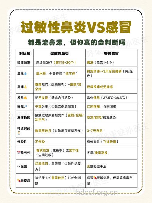 教你如何区分感冒和过敏性鼻炎
